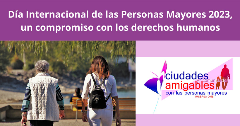 Cartel conmemorativo por el Día Internacional de las Personas Mayores 2023.