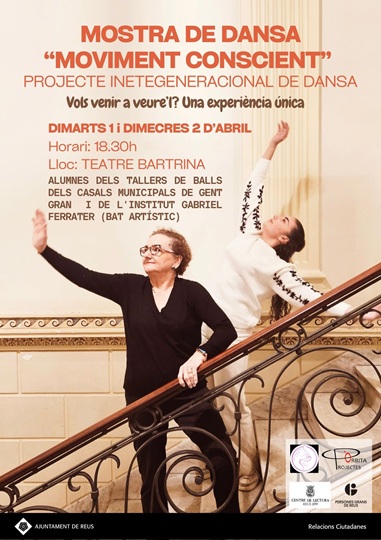 Cartel del proyecto con dos de las participantes.